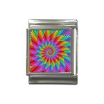 Psychedelic Rainbow Spiral Italian Charm (13mm)