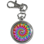 Psychedelic Rainbow Spiral Key Chain Watch