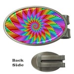 Psychedelic Rainbow Spiral Money Clip (Oval)