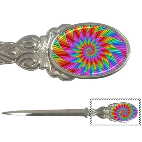 Psychedelic Rainbow Spiral Letter Opener from ArtsNow.com Front