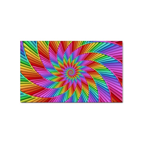 Psychedelic Rainbow Spiral Sticker (Rectangular) from ArtsNow.com Front