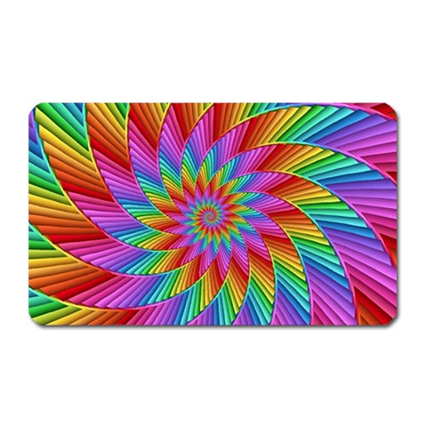 Psychedelic Rainbow Spiral Magnet (Rectangular) from ArtsNow.com Front