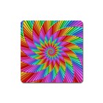 Psychedelic Rainbow Spiral Magnet (Square)