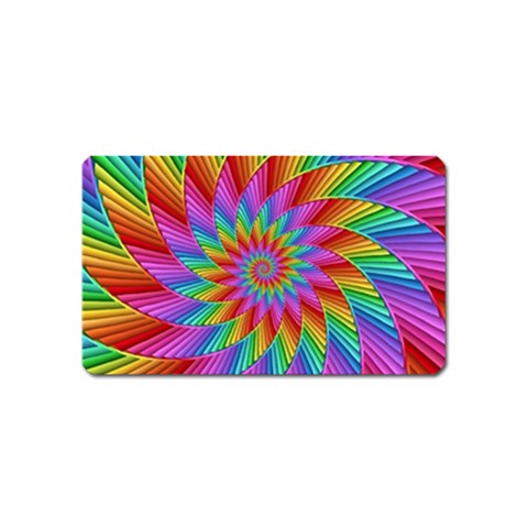 Psychedelic Rainbow Spiral Magnet (Name Card) from ArtsNow.com Front