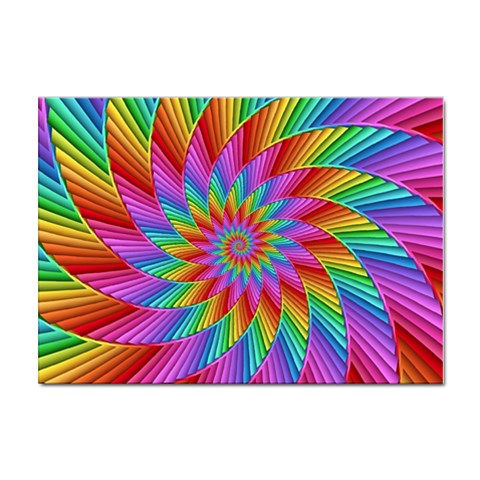 Psychedelic Rainbow Spiral Sticker A4 (10 pack) from ArtsNow.com Front