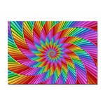 Psychedelic Rainbow Spiral Sticker A4 (10 pack)