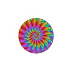 Psychedelic Rainbow Spiral Golf Ball Marker