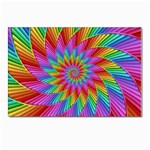 Psychedelic Rainbow Spiral Postcard 4  x 6 