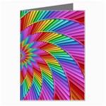 Psychedelic Rainbow Spiral Greeting Card