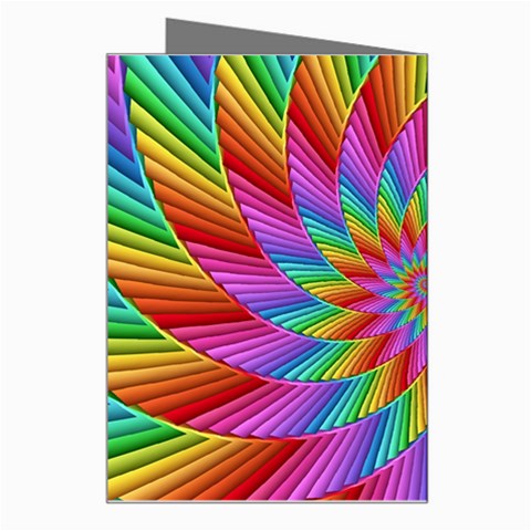 Psychedelic Rainbow Spiral Greeting Card from ArtsNow.com Right