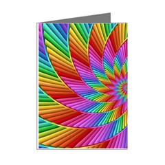 Psychedelic Rainbow Spiral Mini Greeting Cards (Pkg of 8) from ArtsNow.com Right