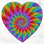 Psychedelic Rainbow Spiral Jigsaw Puzzle (Heart)