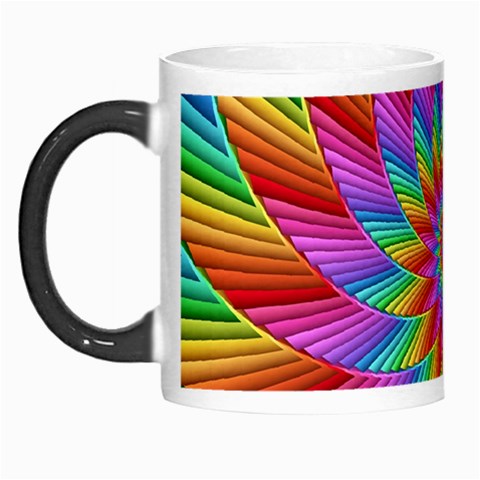 Psychedelic Rainbow Spiral Morph Mug from ArtsNow.com Left