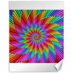 Psychedelic Rainbow Spiral Canvas 12  x 16 