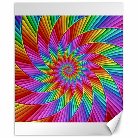 Psychedelic Rainbow Spiral Canvas 16  x 20  from ArtsNow.com 15.75 x19.29  Canvas - 1