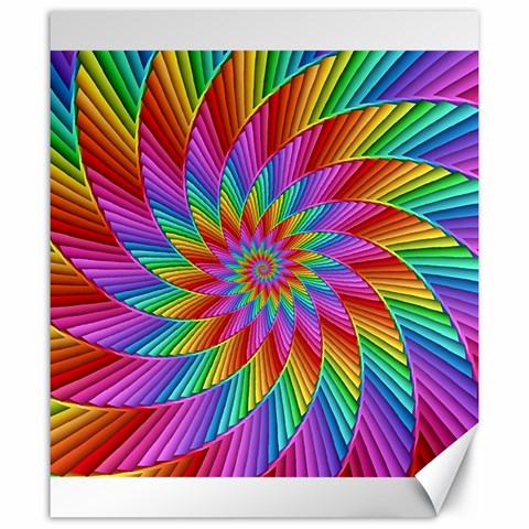 Psychedelic Rainbow Spiral Canvas 20  x 24  from ArtsNow.com 19.57 x23.15  Canvas - 1