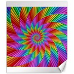 Psychedelic Rainbow Spiral Canvas 20  x 24 