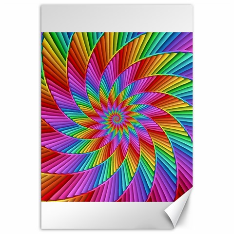 Psychedelic Rainbow Spiral Canvas 20  x 30  from ArtsNow.com 19.62 x28.9  Canvas - 1