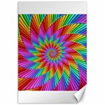 Psychedelic Rainbow Spiral Canvas 20  x 30 