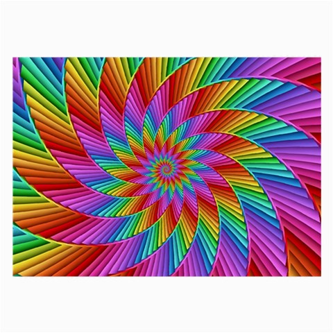 Psychedelic Rainbow Spiral Large Glasses Cloth from ArtsNow.com Front