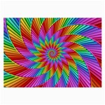 Psychedelic Rainbow Spiral Large Glasses Cloth