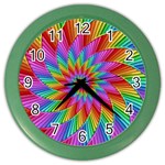 Psychedelic Rainbow Spiral Color Wall Clock