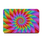 Psychedelic Rainbow Spiral Small Doormat