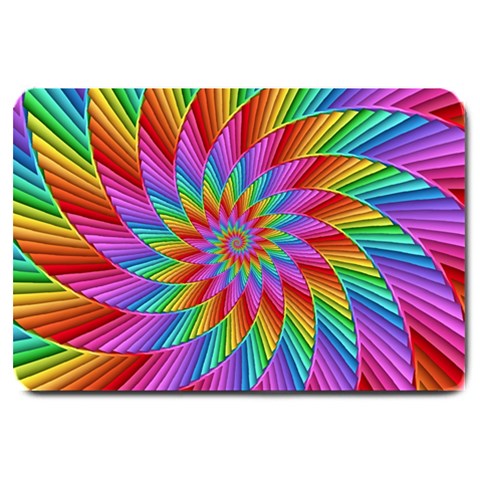 Psychedelic Rainbow Spiral Large Doormat from ArtsNow.com 30 x20  Door Mat