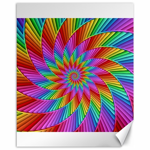 Psychedelic Rainbow Spiral Canvas 11  x 14  from ArtsNow.com 10.95 x13.48  Canvas - 1