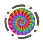 Psychedelic Rainbow Spiral Poker Chip Card Guard