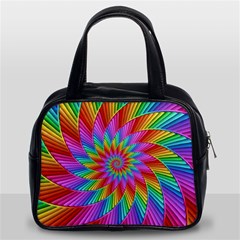 Psychedelic Rainbow Spiral Classic Handbag (Two Sides) from ArtsNow.com Front