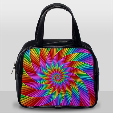 Psychedelic Rainbow Spiral Classic Handbag (Two Sides) from ArtsNow.com Back