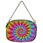 Psychedelic Rainbow Spiral Chain Purse (Two Sides)