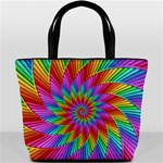 Psychedelic Rainbow Spiral Bucket Bag