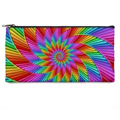 Psychedelic Rainbow Spiral Pencil Case from ArtsNow.com Front