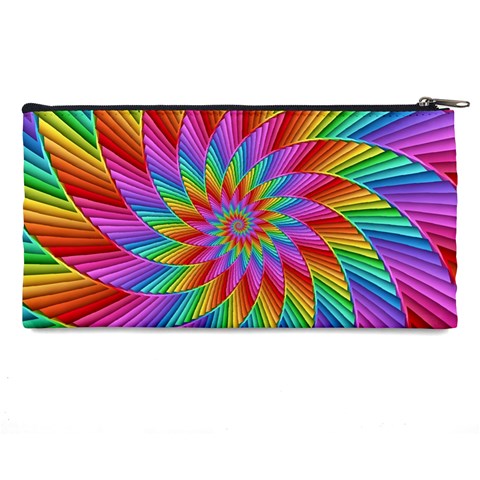 Psychedelic Rainbow Spiral Pencil Case from ArtsNow.com Back