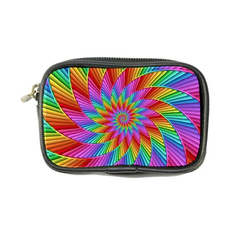 Psychedelic Rainbow Spiral Coin Purse from ArtsNow.com Front