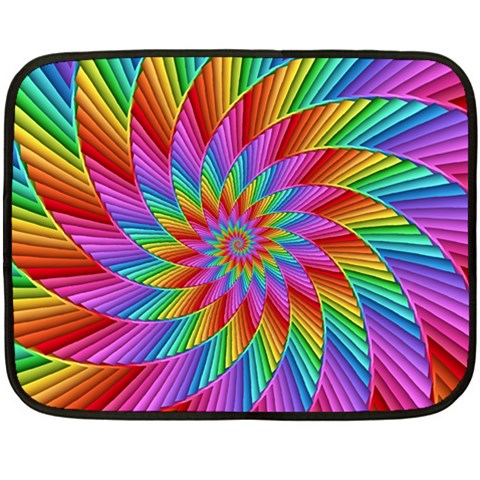 Psychedelic Rainbow Spiral Double Sided Fleece Blanket (Mini) from ArtsNow.com 35 x27  Blanket Back