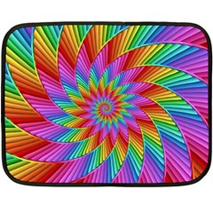 Psychedelic Rainbow Spiral Double Sided Fleece Blanket (Mini) from ArtsNow.com 35 x27  Blanket Back