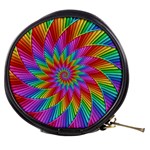 Psychedelic Rainbow Spiral Mini Makeup Bag