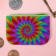 Psychedelic Rainbow Spiral Mini Coin Purse from ArtsNow.com Back