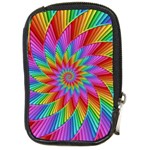 Psychedelic Rainbow Spiral Compact Camera Leather Case