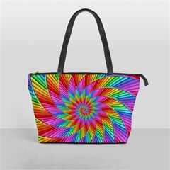 Psychedelic Rainbow Spiral Classic Shoulder Handbag from ArtsNow.com Front