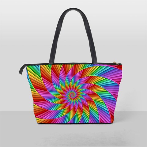 Psychedelic Rainbow Spiral Classic Shoulder Handbag from ArtsNow.com Back