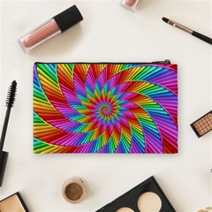 Psychedelic Rainbow Spiral Cosmetic Bag (Medium) from ArtsNow.com Back