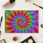 Psychedelic Rainbow Spiral Cosmetic Bag (Large)