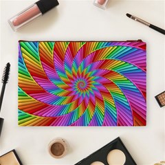 Psychedelic Rainbow Spiral Cosmetic Bag (Large) from ArtsNow.com Back