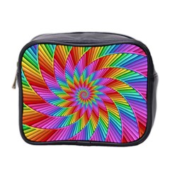 Psychedelic Rainbow Spiral Mini Toiletries Bag (Two Sides) from ArtsNow.com Front