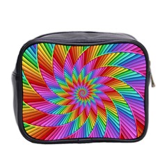 Psychedelic Rainbow Spiral Mini Toiletries Bag (Two Sides) from ArtsNow.com Back