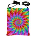 Psychedelic Rainbow Spiral Shoulder Sling Bag